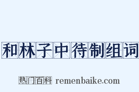 和林子中待制组词是什么意思的图片